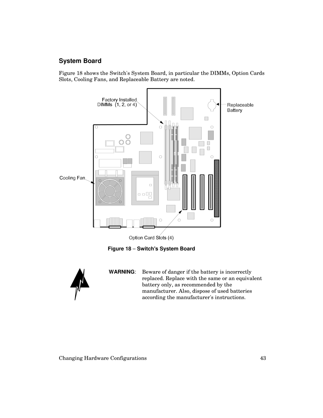 Kingston Technology 2000 manual Switchs System Board 