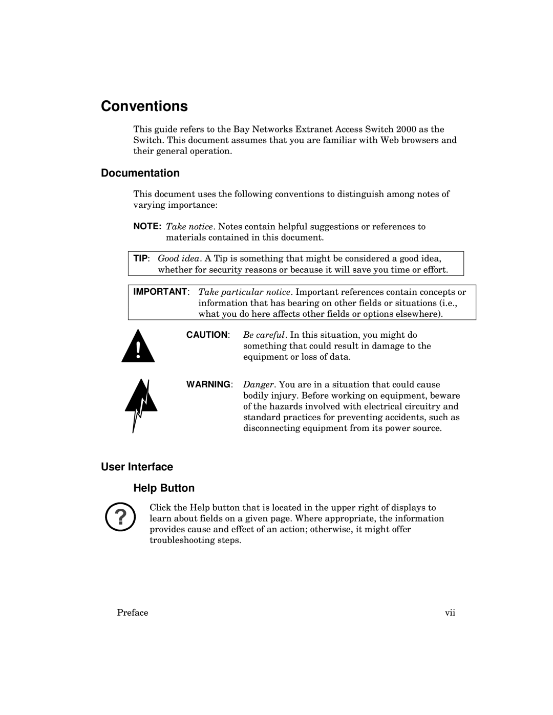 Kingston Technology 2000 manual Conventions, Documentation, User Interface Help Button 