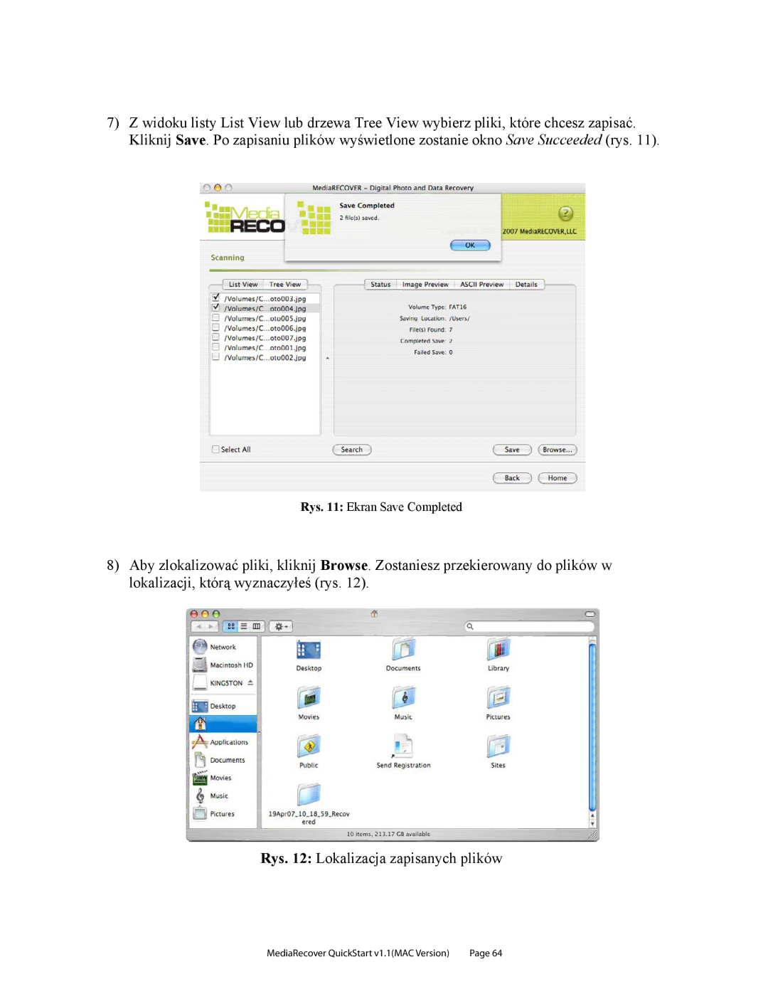 Kingston Technology v2.1 1 quick start Rys Ekran Save Completed 