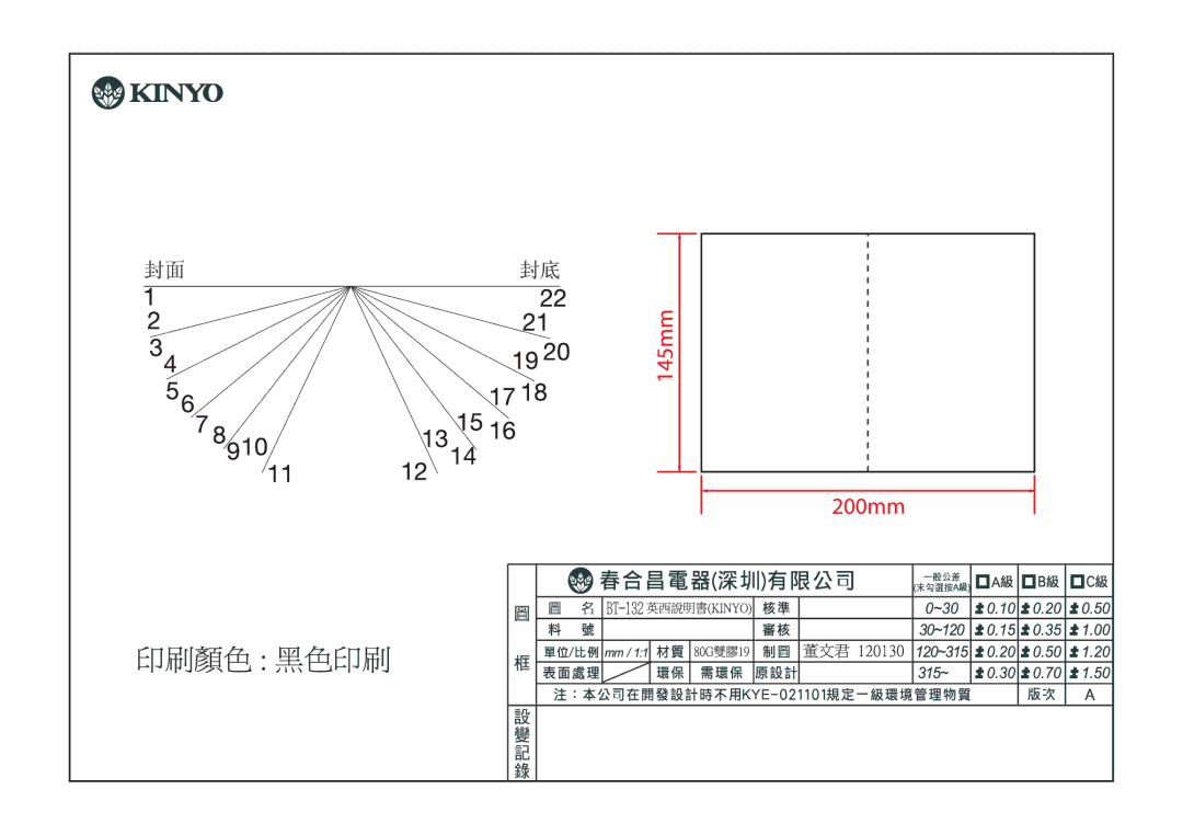 Kinyo BT132 manual 