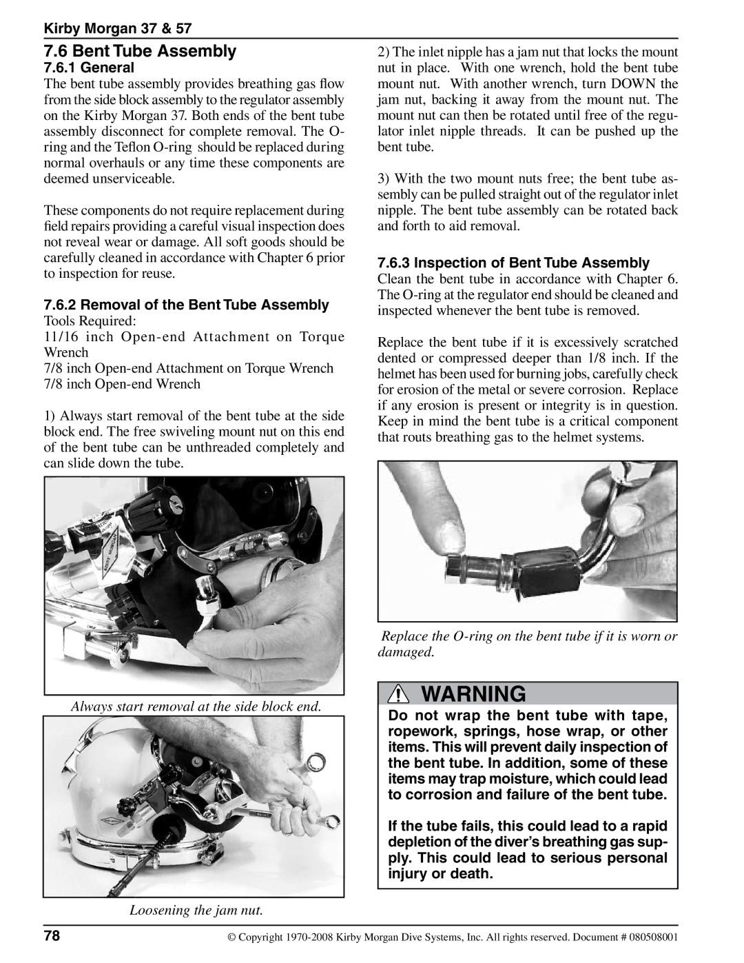 Kirby 37 appendix Removal of the Bent Tube Assembly, Inspection of Bent Tube Assembly 