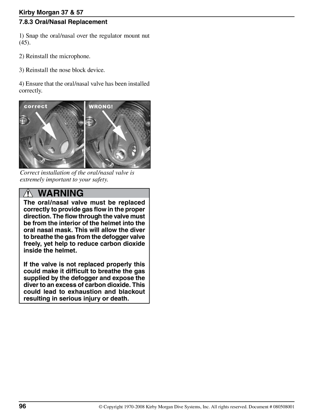 Kirby appendix Kirby Morgan 37 Oral/Nasal Replacement 