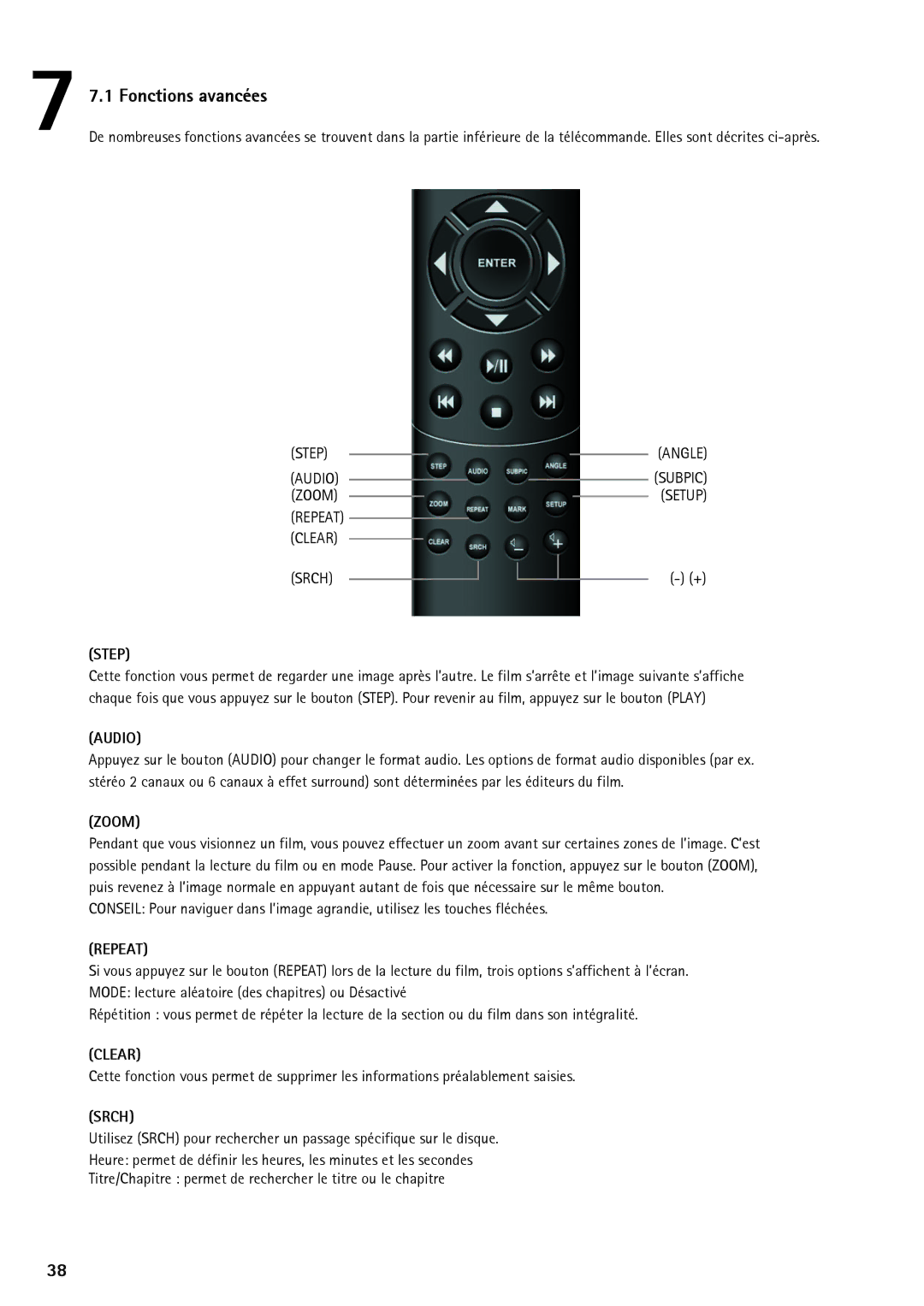 KiSS Networked Entertainment DP-450 manual Fonctions avancées 