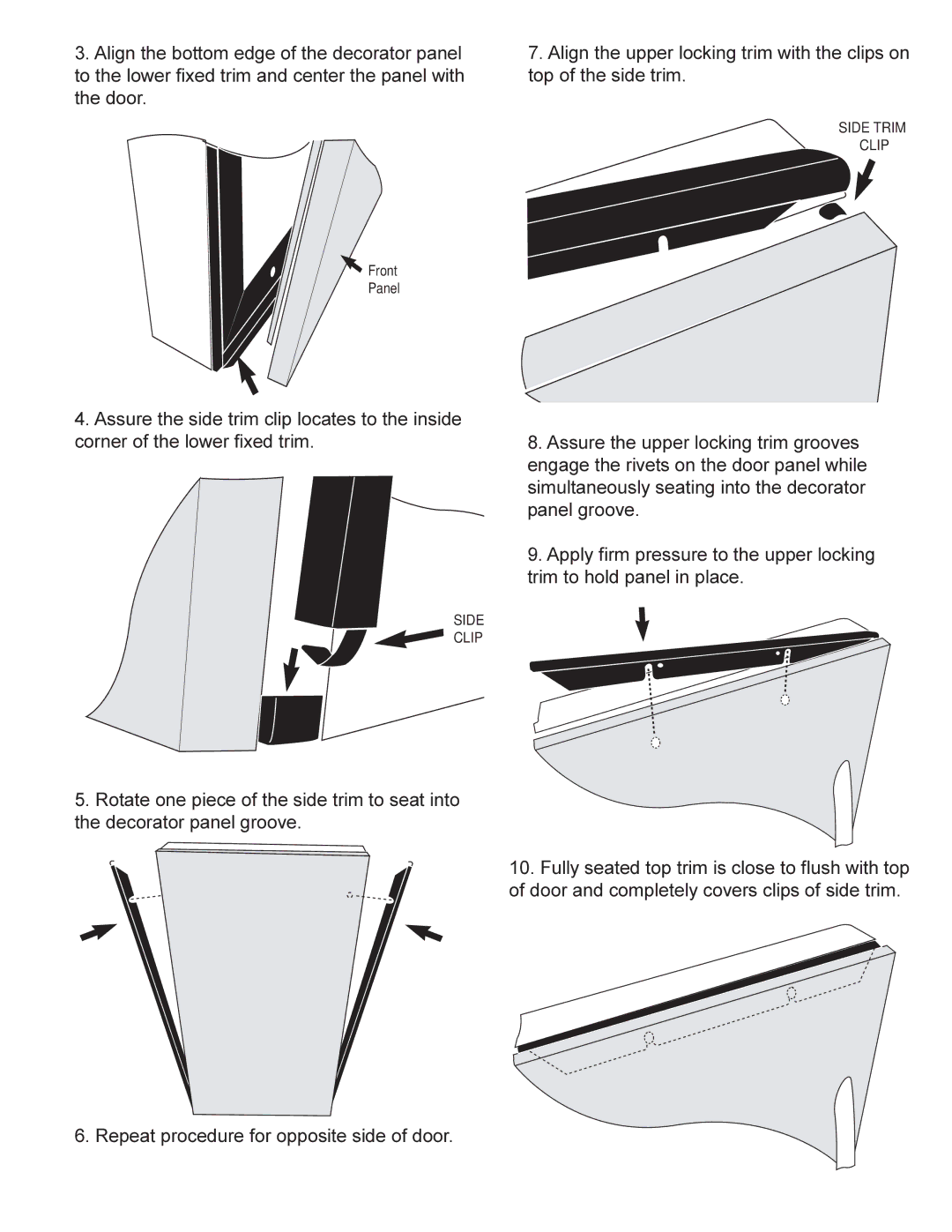 KitchenAid 12884405 dimensions Side Trim Clip 