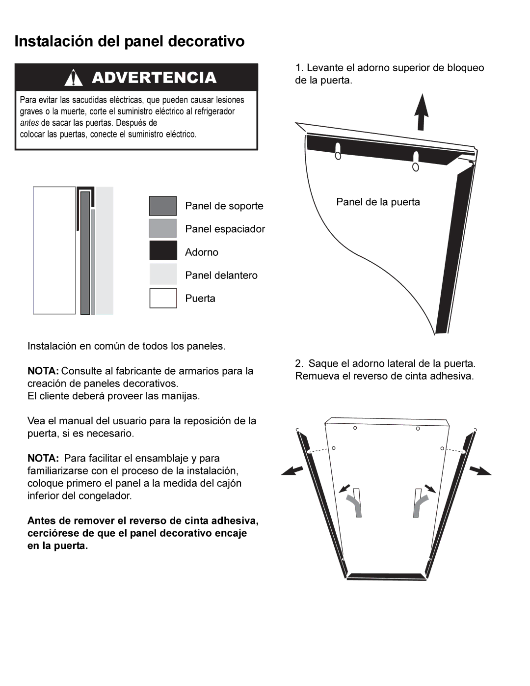 KitchenAid 12884405 dimensions Advertencia 