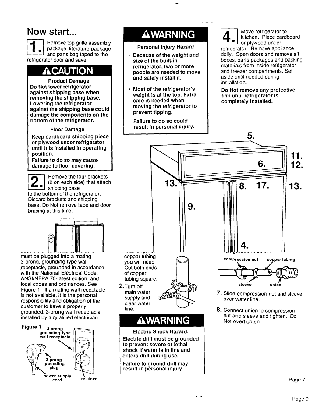 KitchenAid 2000495 installation instructions Now start, Position, Film until refrigerator is completely installed 