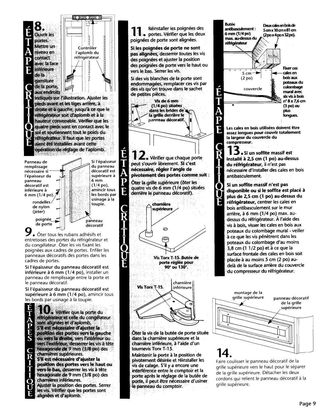 KitchenAid 2004022 installation instructions ’est Pas Dispnble, Est Ptaci B Plus de 2,5 Audessus du, Centrer 