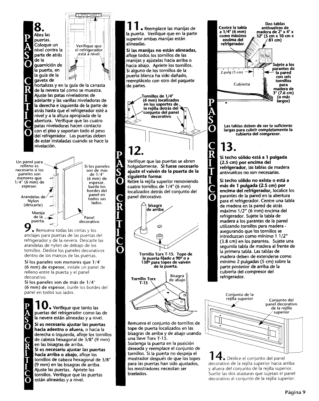 KitchenAid 2004022 installation instructions Dos tablas, reji iia superior 