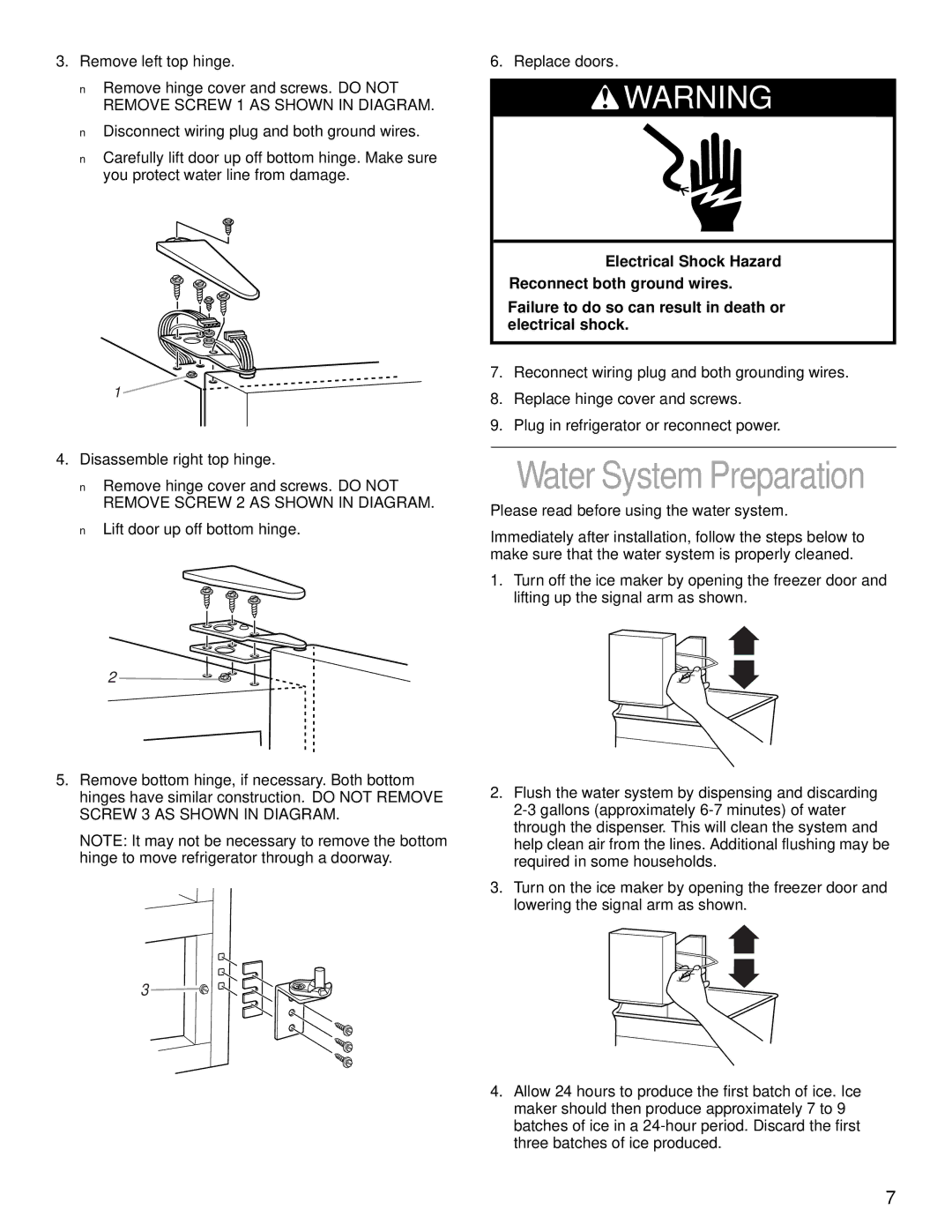 KitchenAid 2200139A manual Water System Preparation, Please read before using the water system 