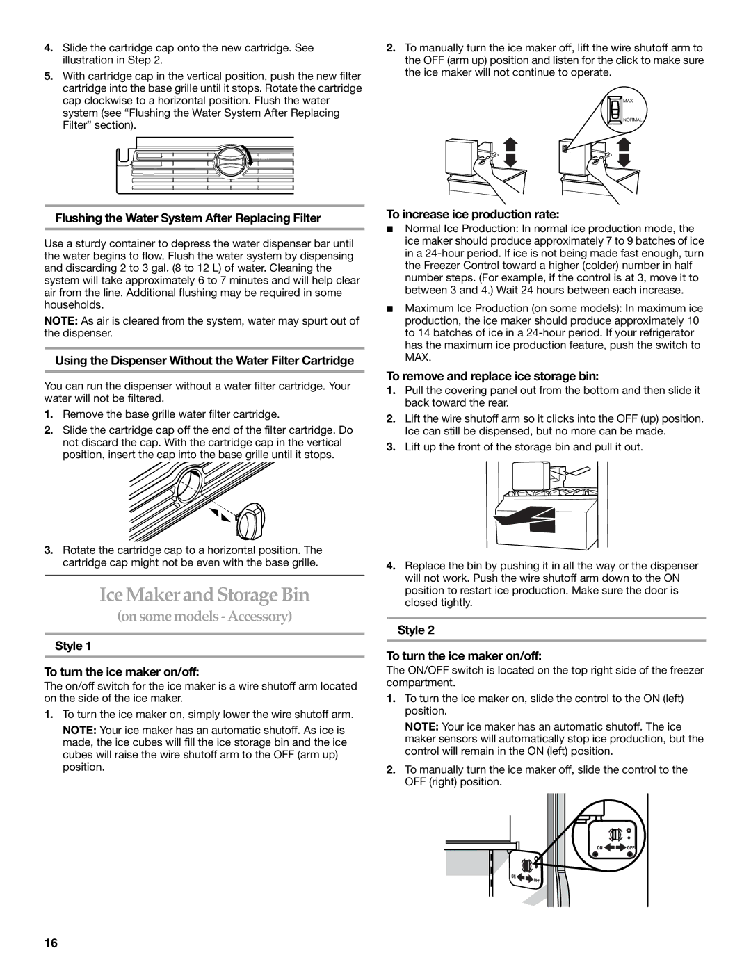 KitchenAid 2255706 manual Ice Maker and Storage Bin, On some models Accessory 