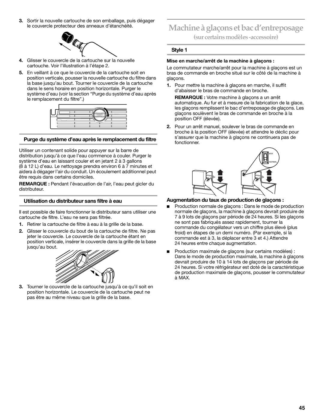 KitchenAid 2255706 manual Machine àglaçons et bac d’entreposage, Sur certains modèles -accessoire 