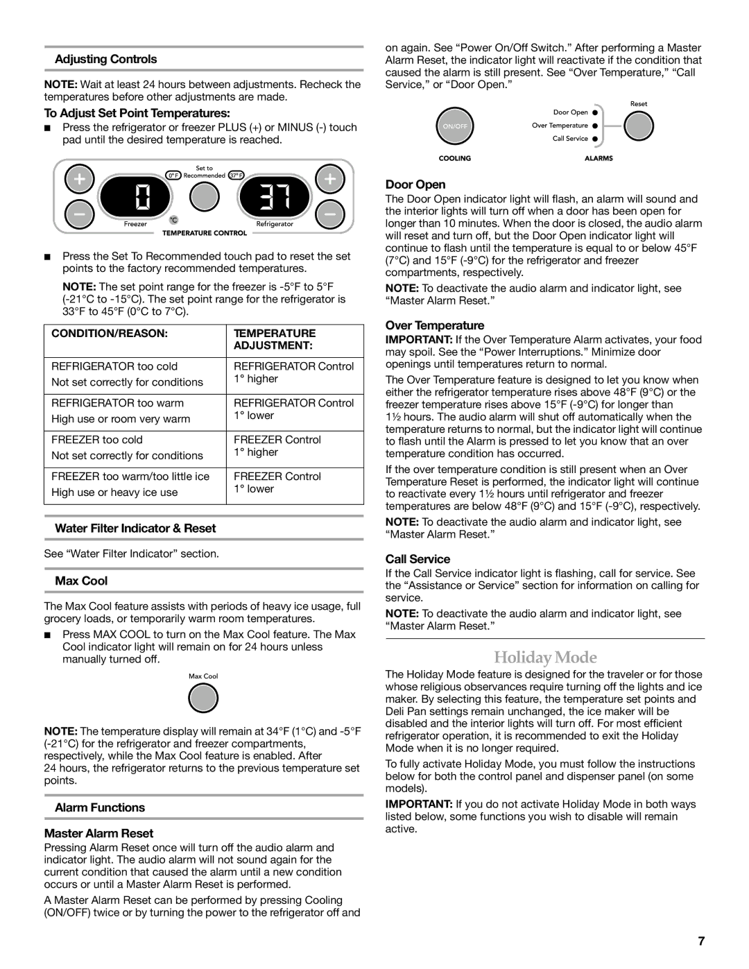 KitchenAid 2316571A manual HolidayMode 