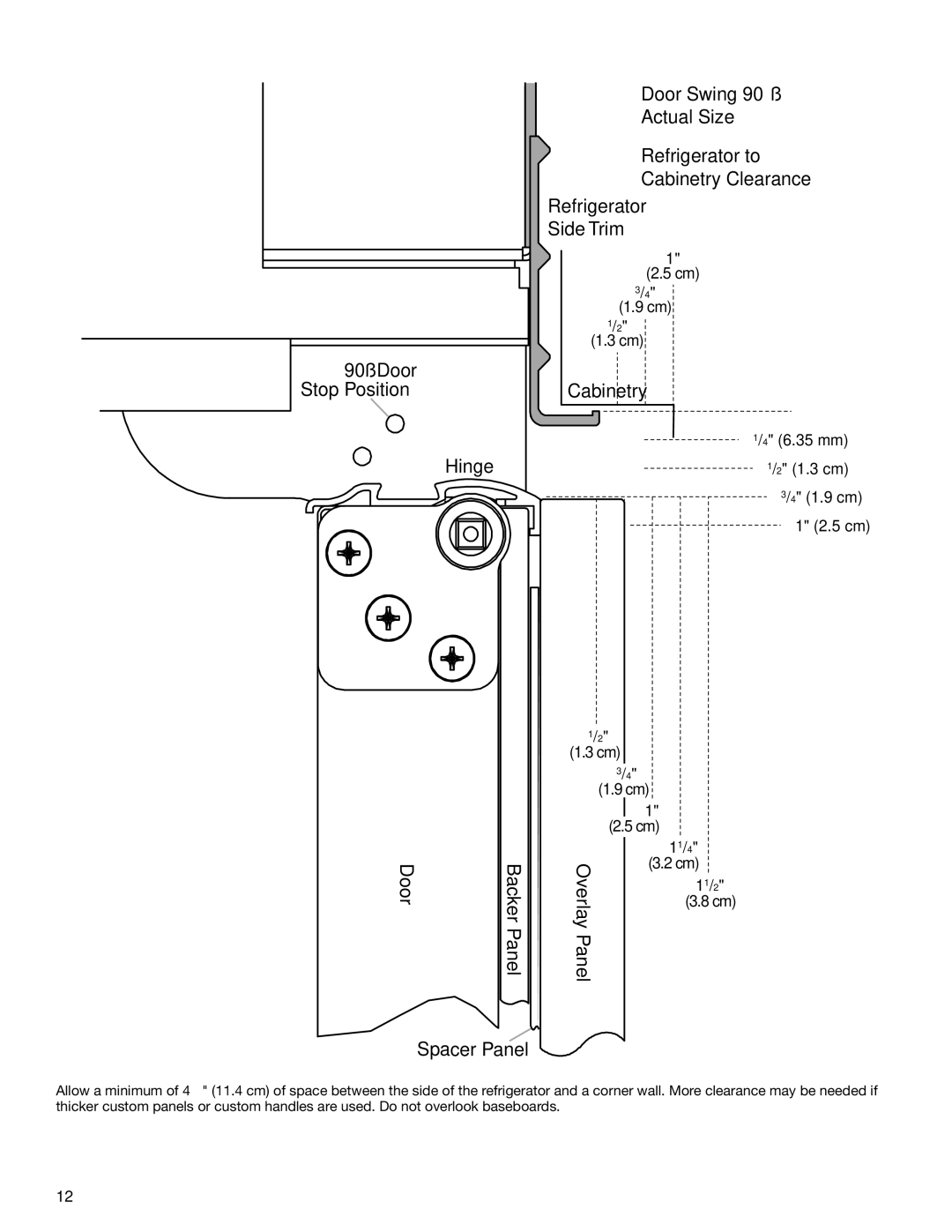 KitchenAid 2317872A manual 6.35 mm 1.3 cm 1.9 cm 5 cm 