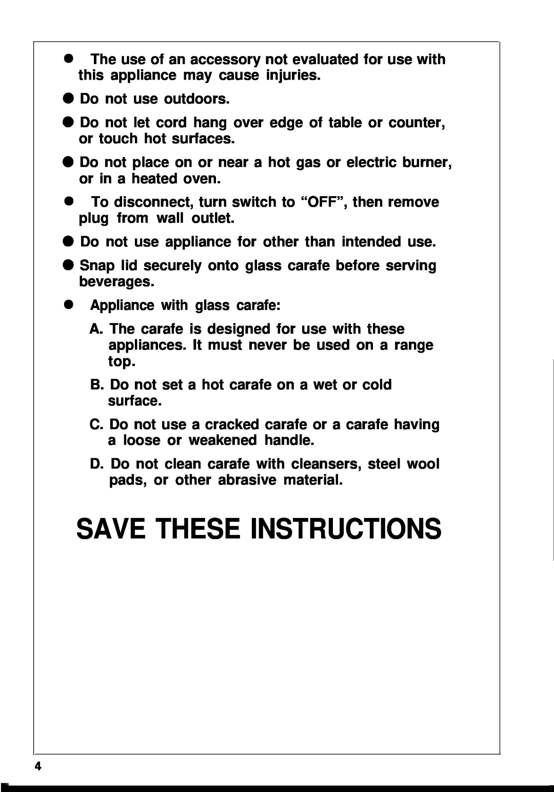 KitchenAid 253 warranty Save These Instructions 