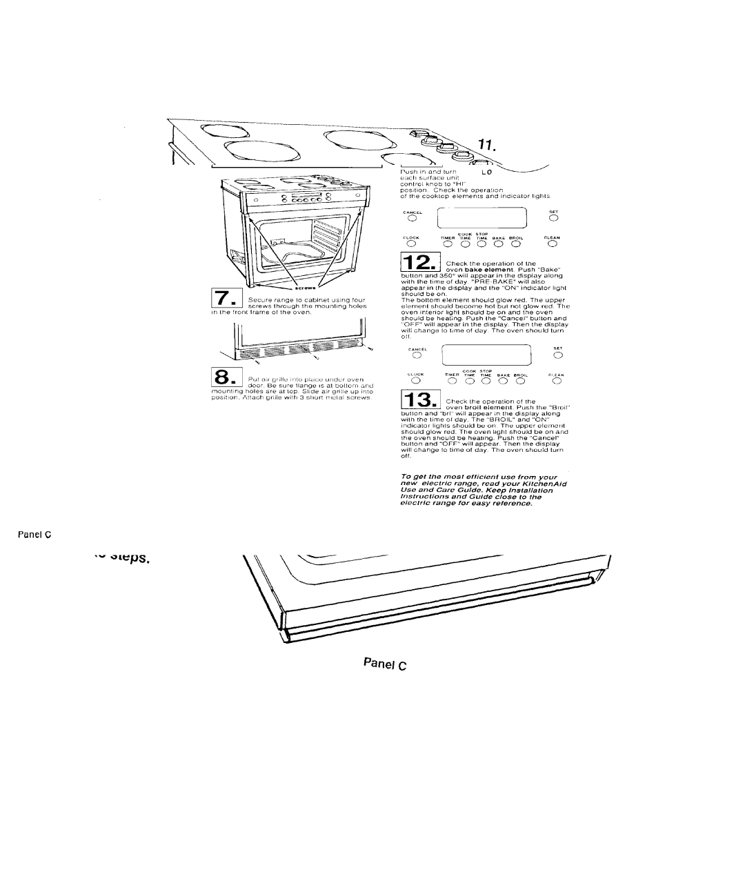 KitchenAid 3147388 installation instructions Numbers correspond b steps 