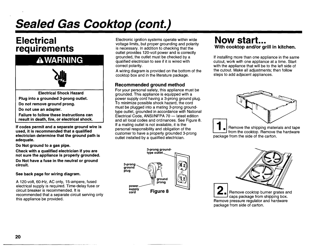 KitchenAid 3182048 installation instructions Electrical requirements, Recommended ground method 