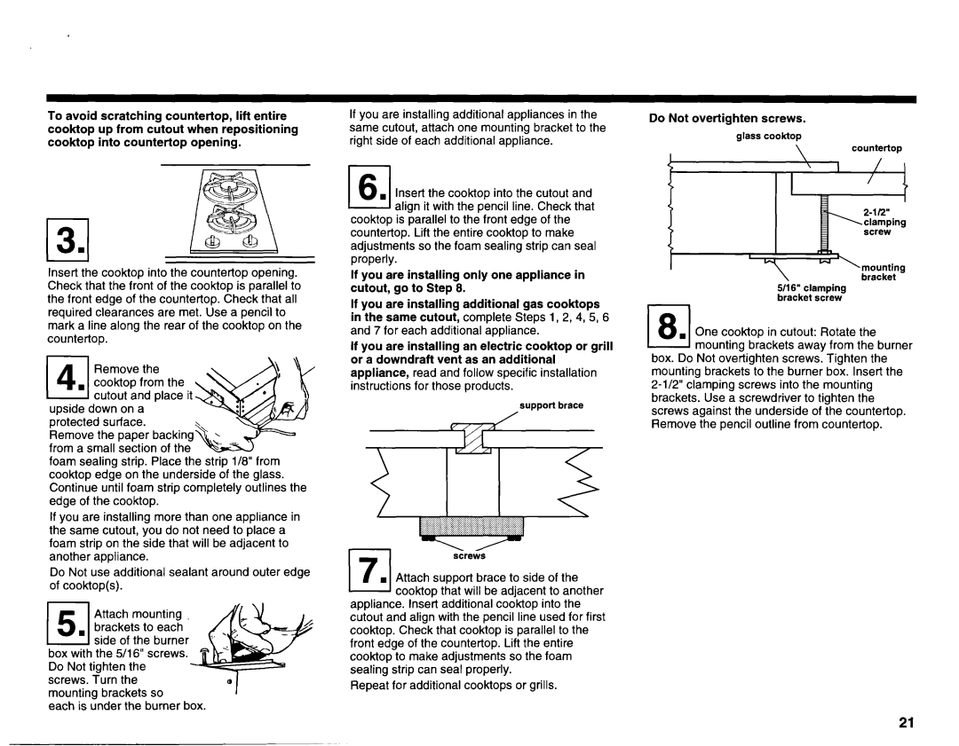 KitchenAid 3182048 installation instructions Attach support brace to side 