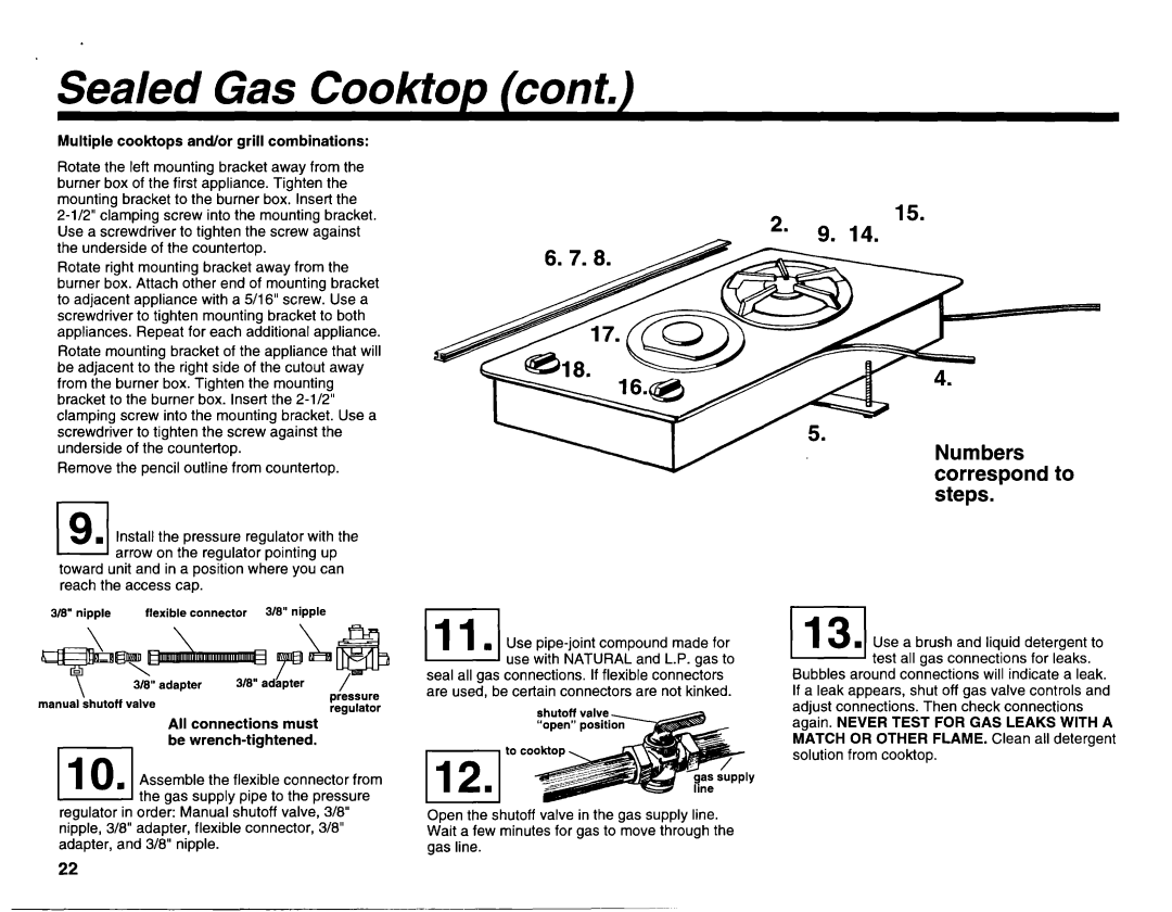 KitchenAid 3182048 installation instructions Il, Numbers correspond to steps 