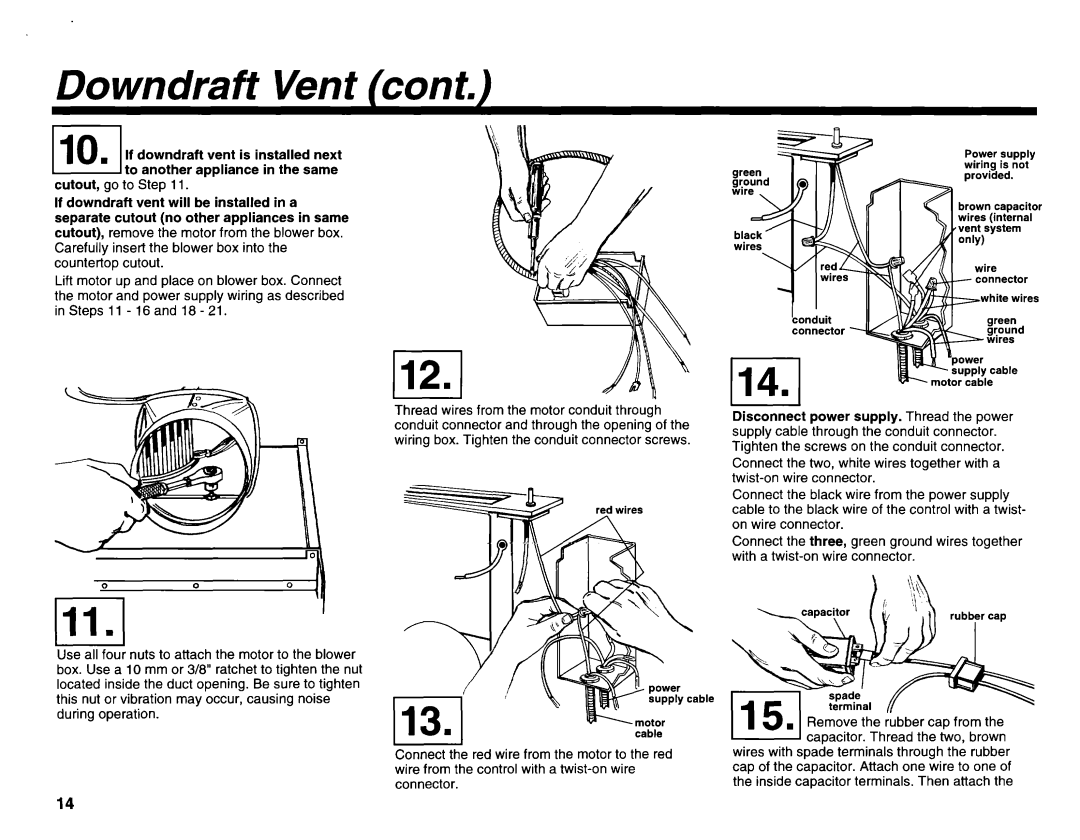 KitchenAid 3186523 installation instructions Downdraft Vent cont.1 