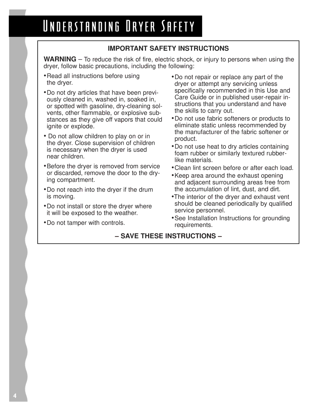 KitchenAid 3405633 warranty Important Safety Instructions 