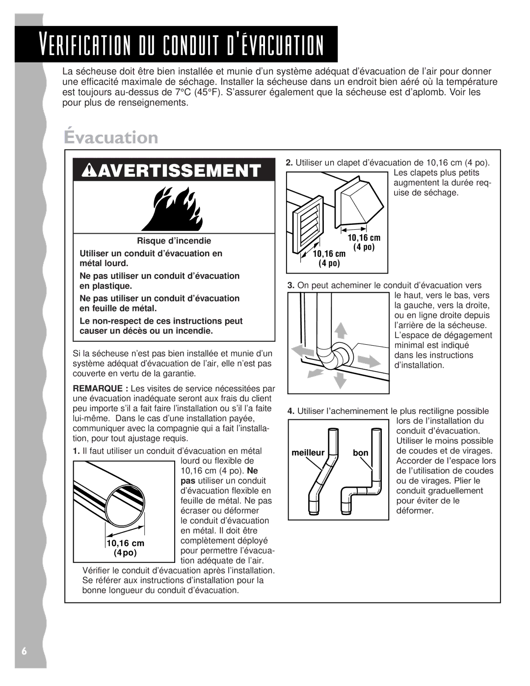 KitchenAid 3405634 warranty Évacuation, 10,16 cm Po 10,16 cm, Meilleur Bon 