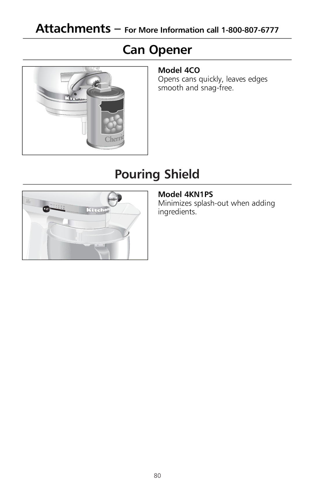 KitchenAid 400 manual Pouring Shield 