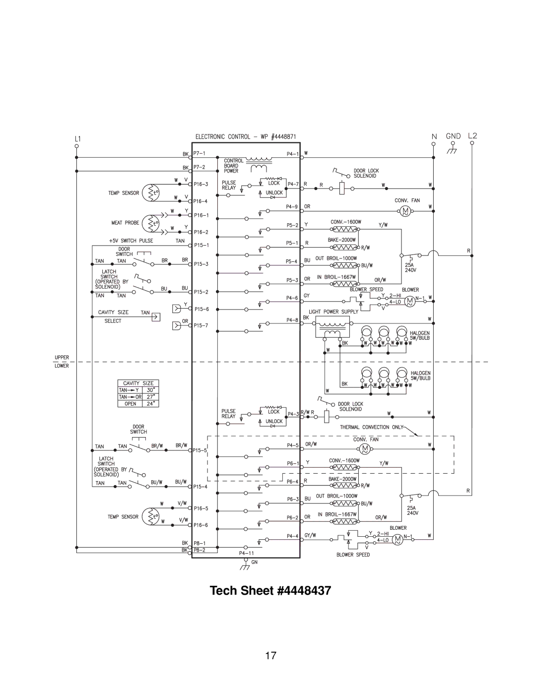 KitchenAid 4317266 manual Tech Sheet #4448437 