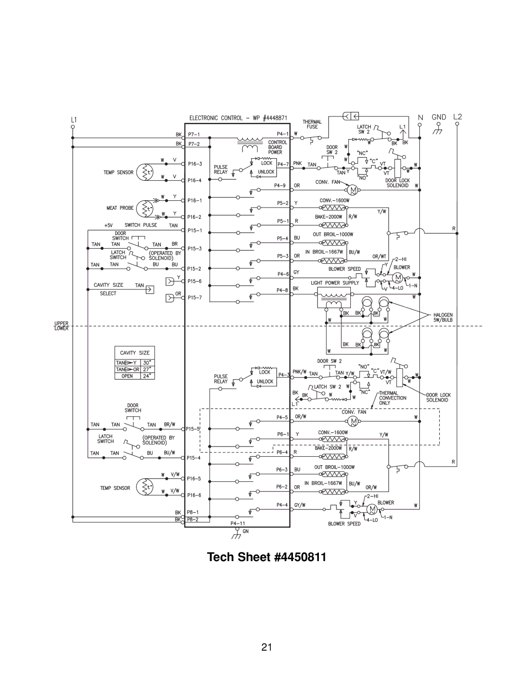 KitchenAid 4317266 manual Tech Sheet #4450811 