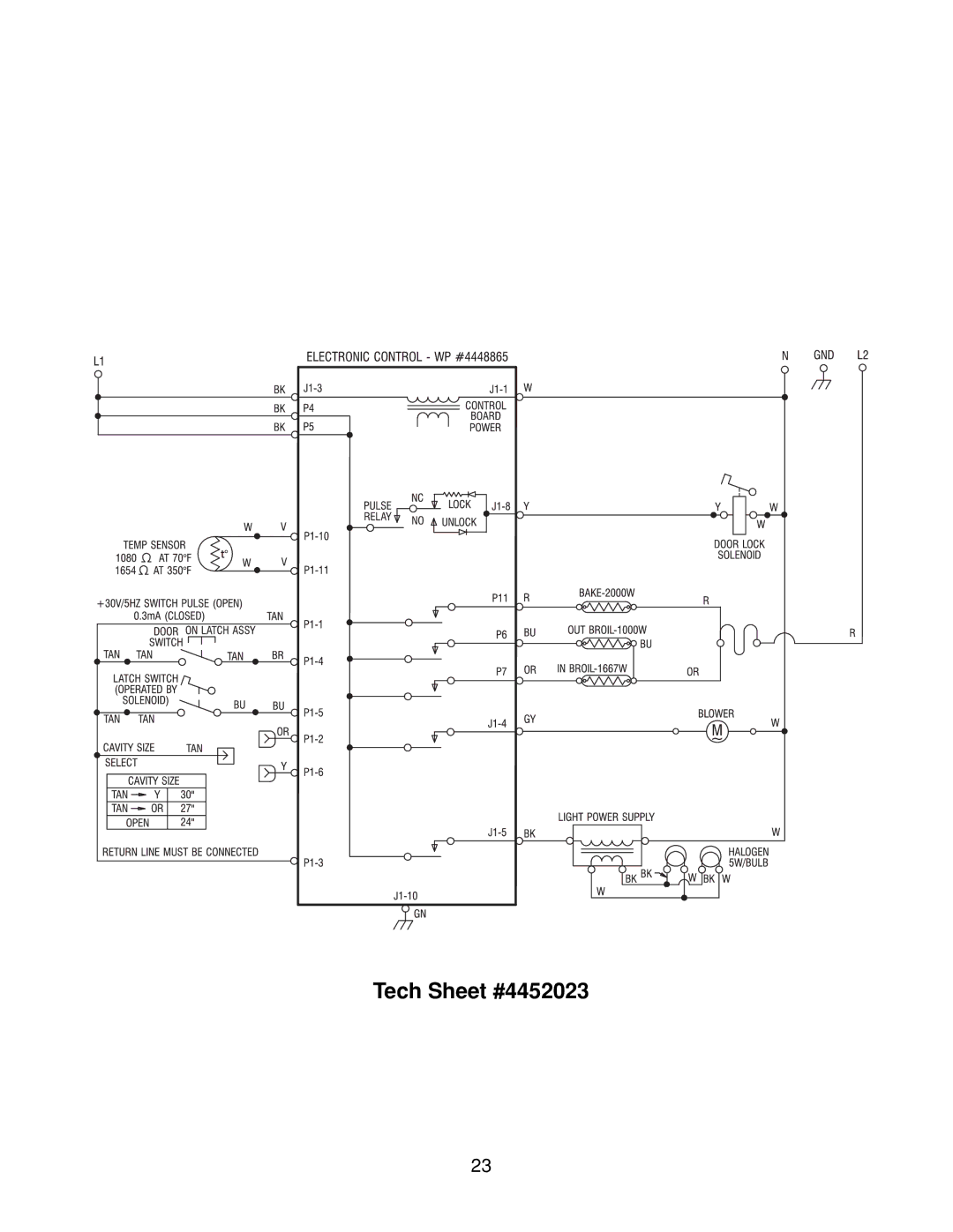 KitchenAid 4317266 manual Tech Sheet #4452023 