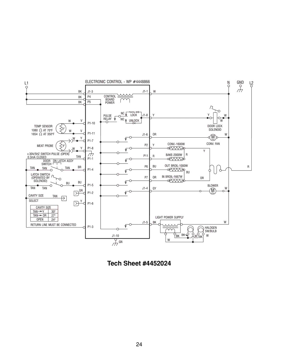 KitchenAid 4317266 manual Tech Sheet #4452024 