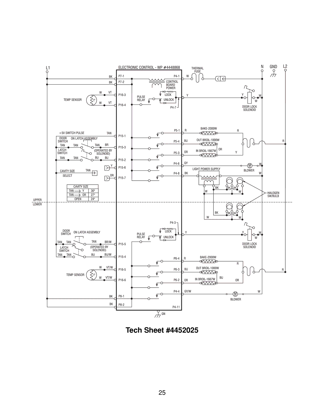 KitchenAid 4317266 manual Tech Sheet #4452025 