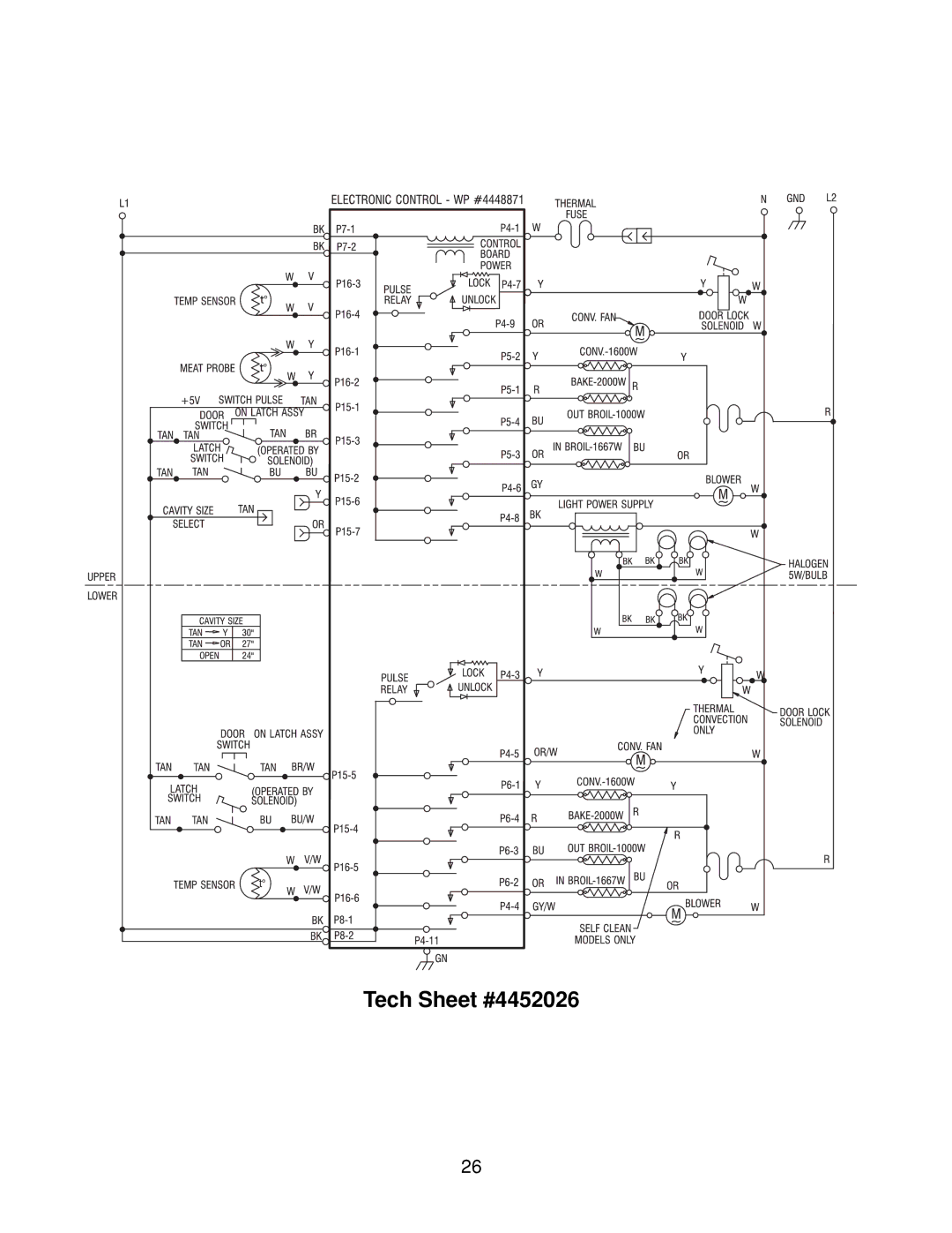 KitchenAid 4317266 manual Tech Sheet #4452026 