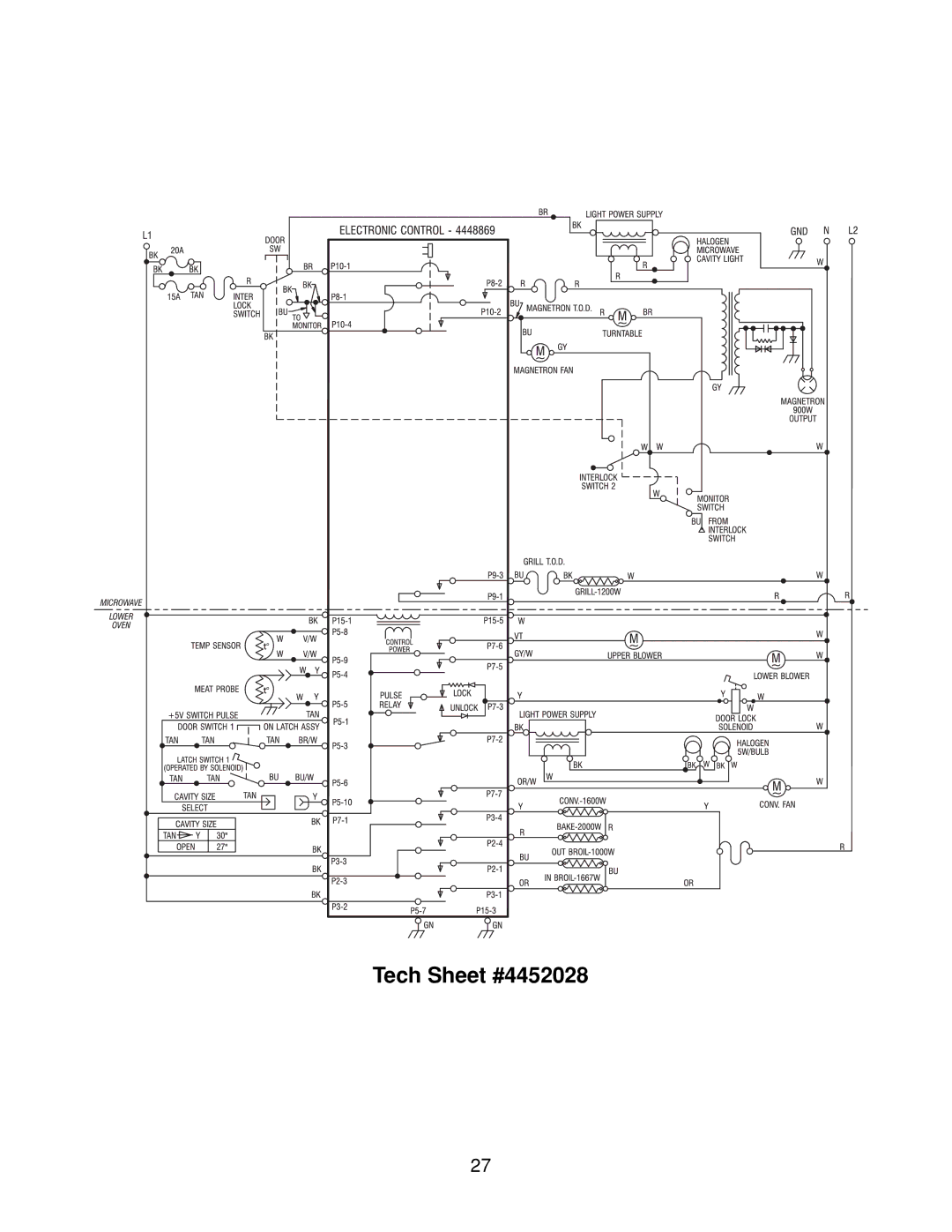 KitchenAid 4317266 manual Tech Sheet #4452028 