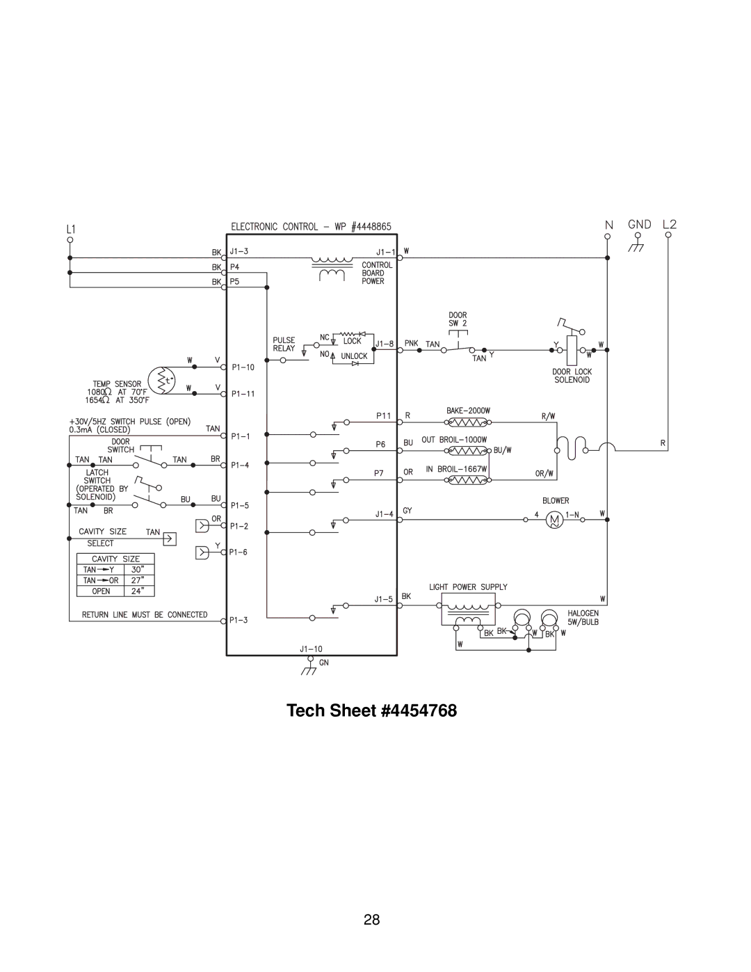 KitchenAid 4317266 manual Tech Sheet #4454768 