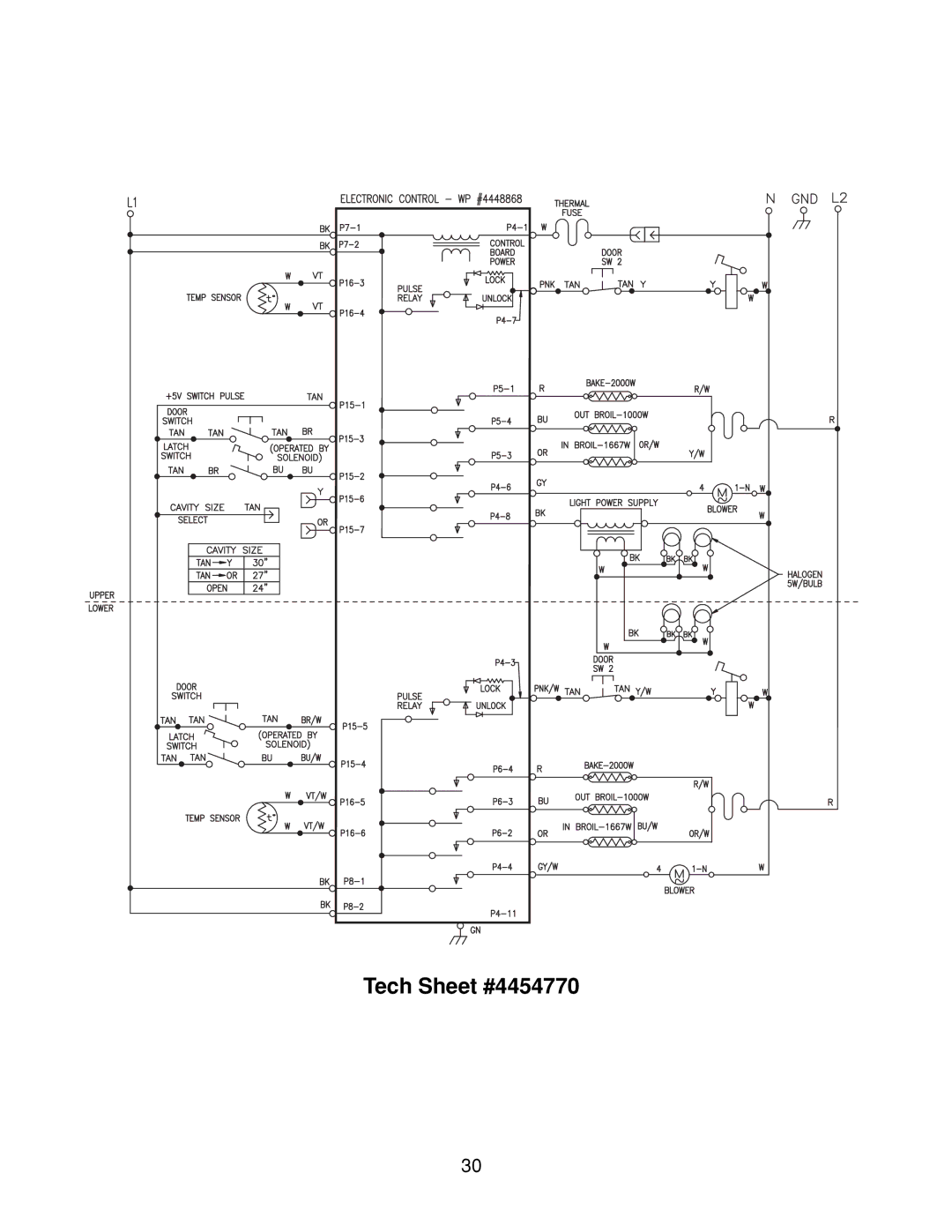 KitchenAid 4317266 manual Tech Sheet #4454770 