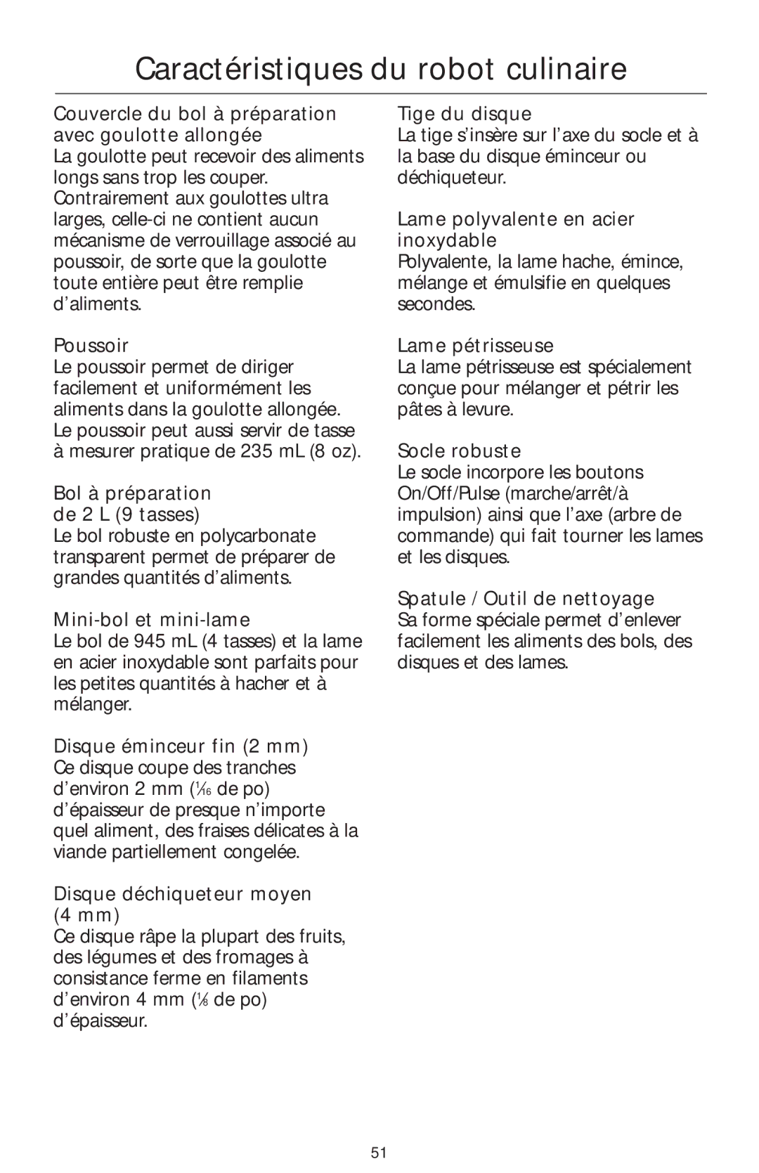 KitchenAid 4KFP740 Couvercle du bol à préparation avec goulotte allongée, Poussoir, Bol à préparation de 2 L 9 tasses 