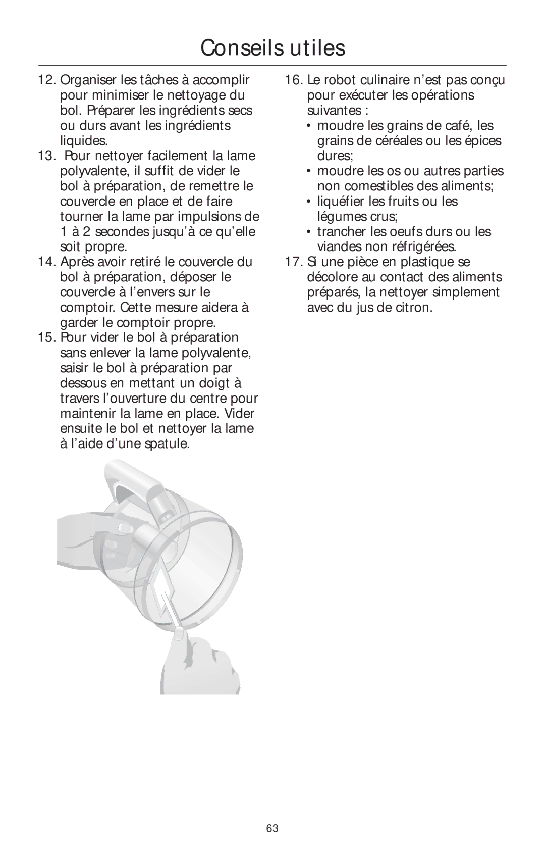 KitchenAid 4KFP740 manual Conseils utiles 