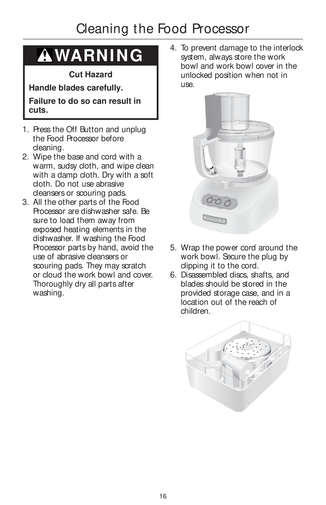 KitchenAid 4KFPW760, 4KFPM770 manual Cleaning the Food Processor 