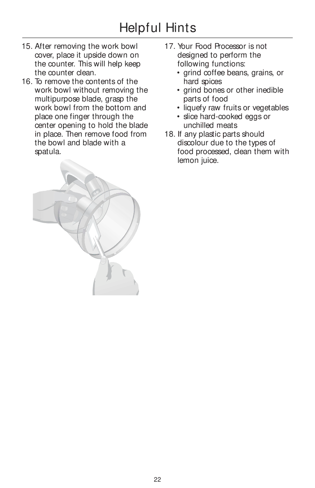 KitchenAid 4KFPW760, 4KFPM770 manual Helpful Hints 