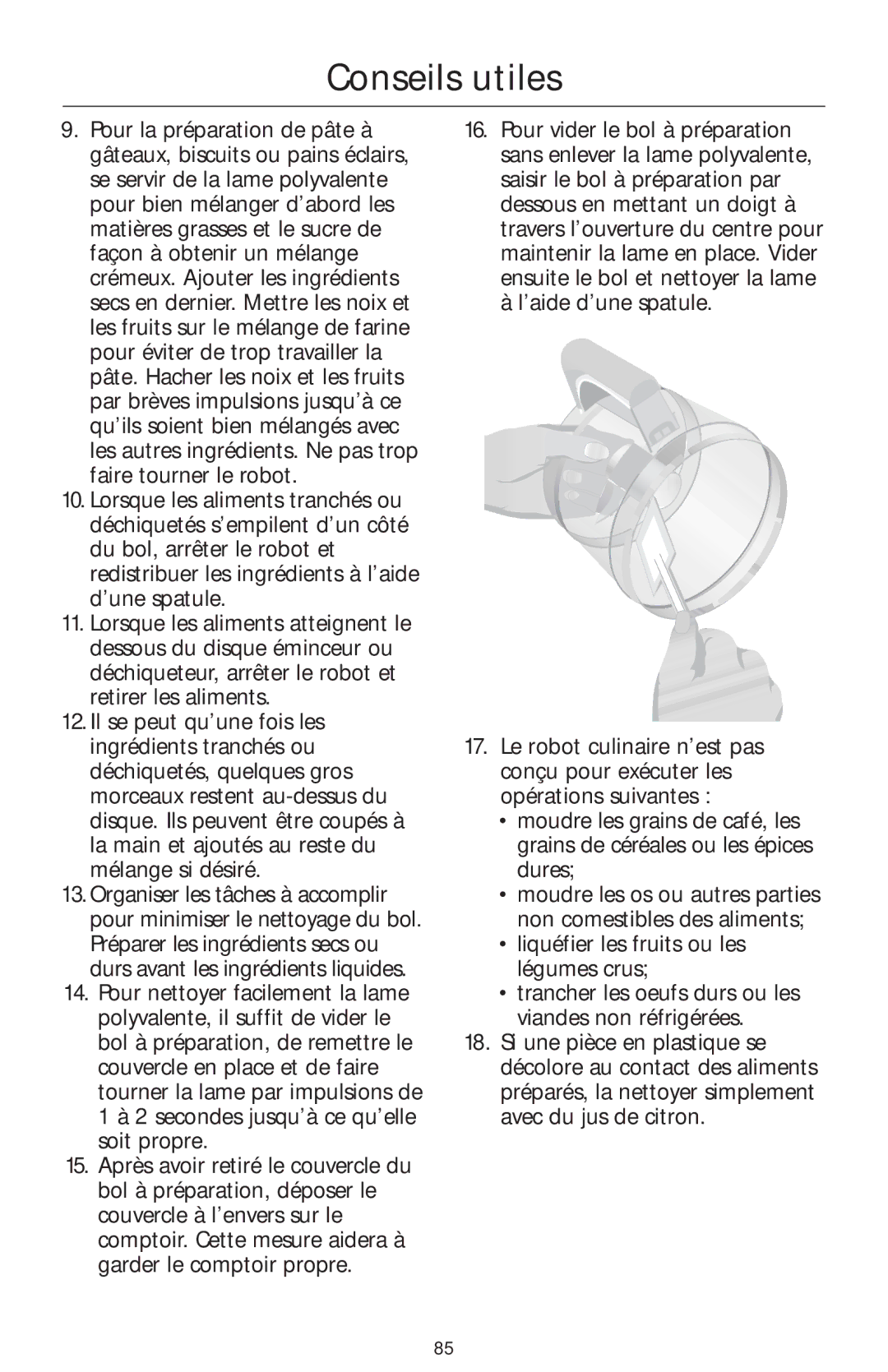 KitchenAid 4KFPM770, 4KFPW760 manual Conseils utiles 