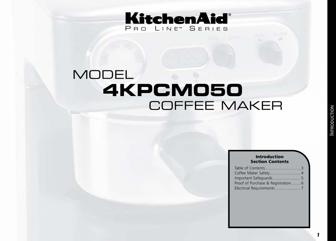 KitchenAid 4KPCM050 manual 