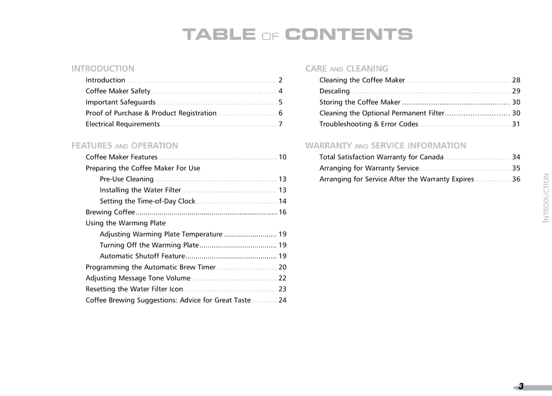 KitchenAid 4KPCM050 manual Table of Contents 