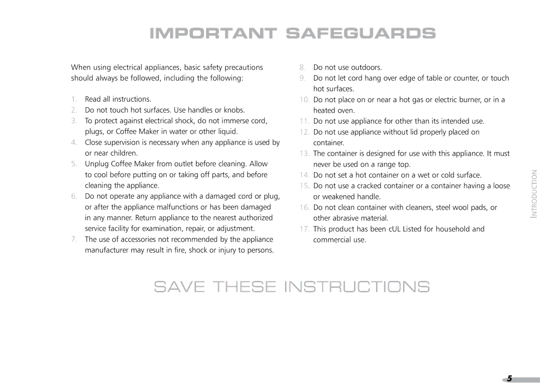 KitchenAid 4KPCM050 manual Important Safeguards 