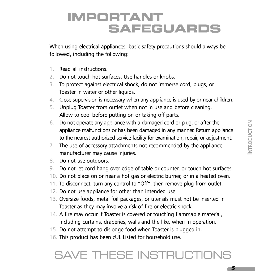KitchenAid 4KPTT890, 4KPTT780 manual Important Safeguards, Save These Instructions 