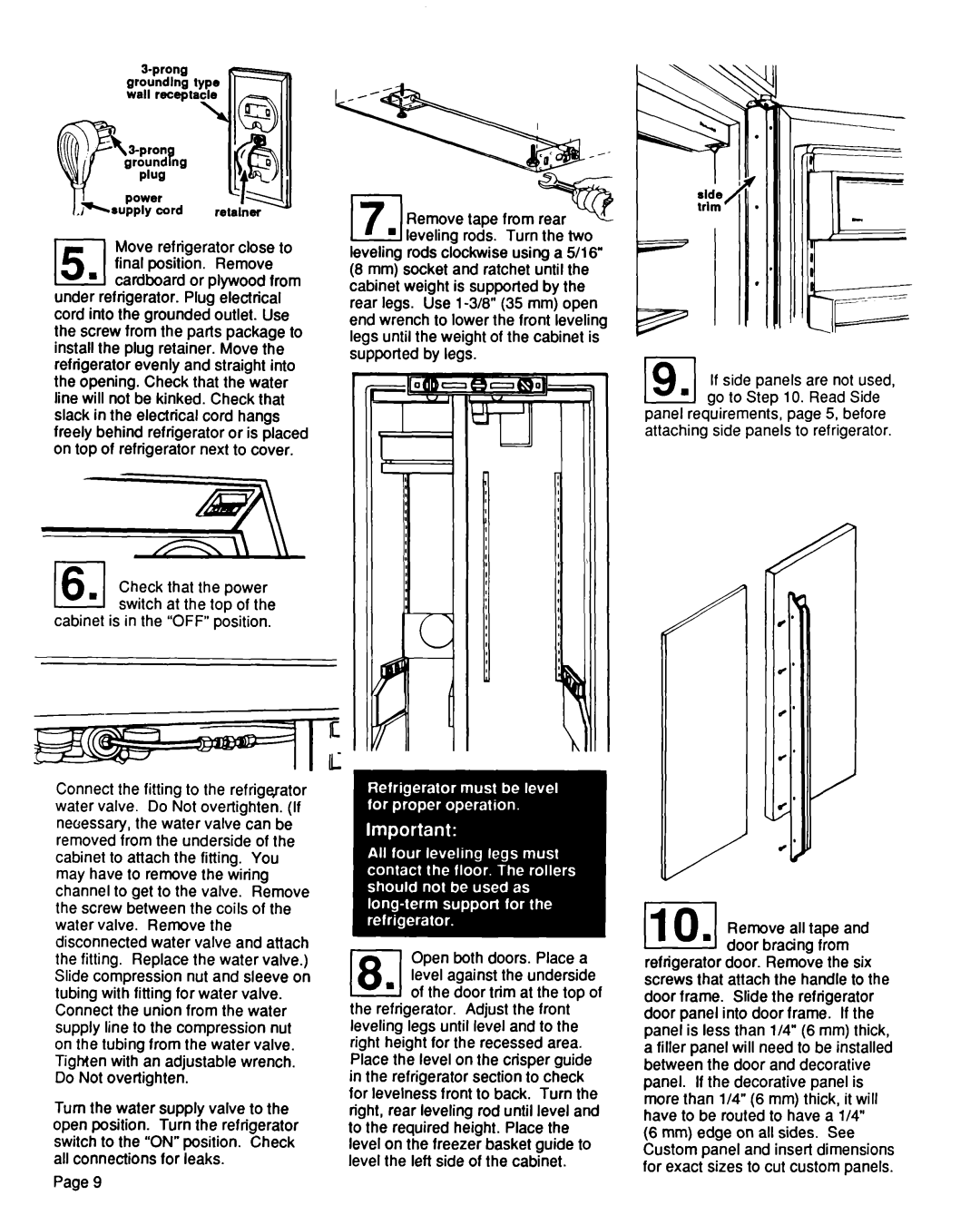 KitchenAid 4KSRF42DT installation instructions Cabinet is in the OFFpbsition, Remove tape from rear 