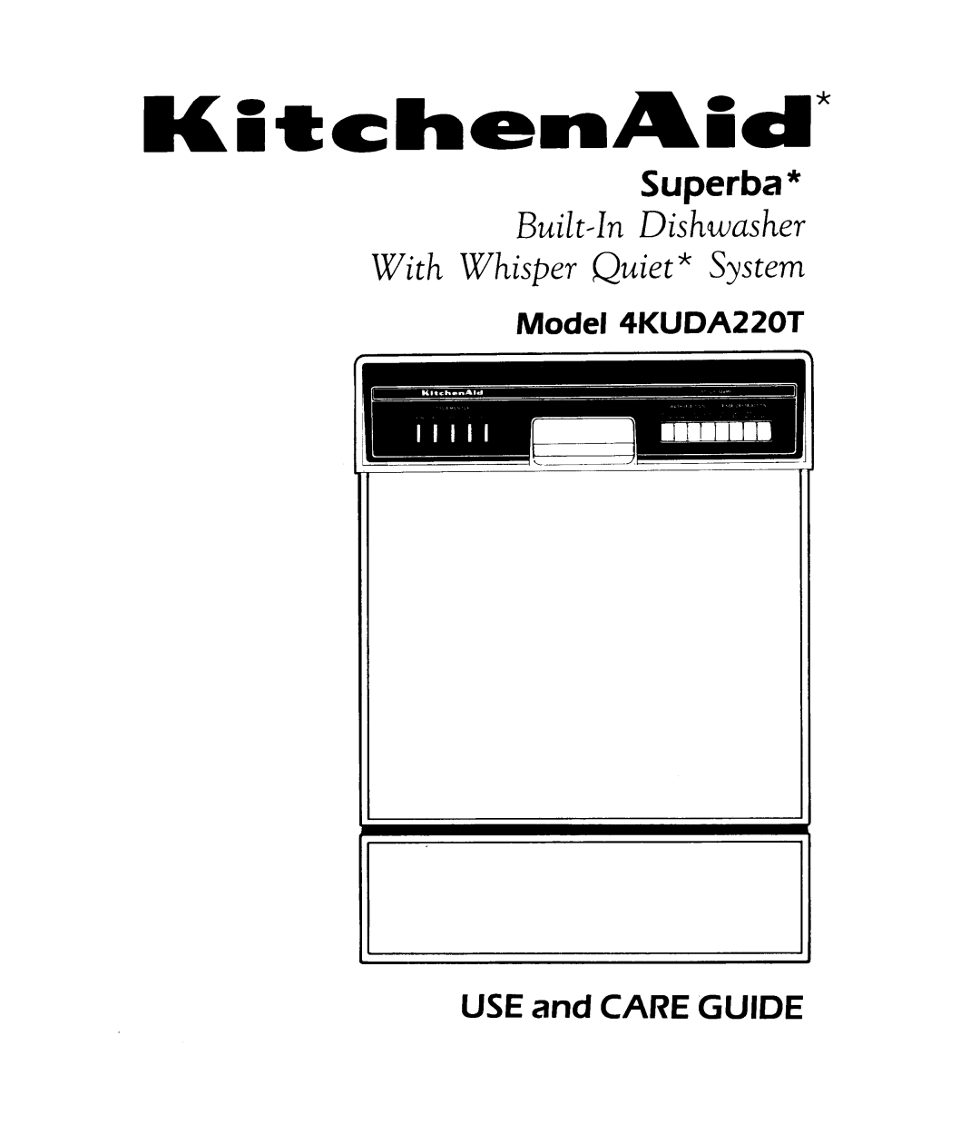 KitchenAid 4KUDA22OT manual 