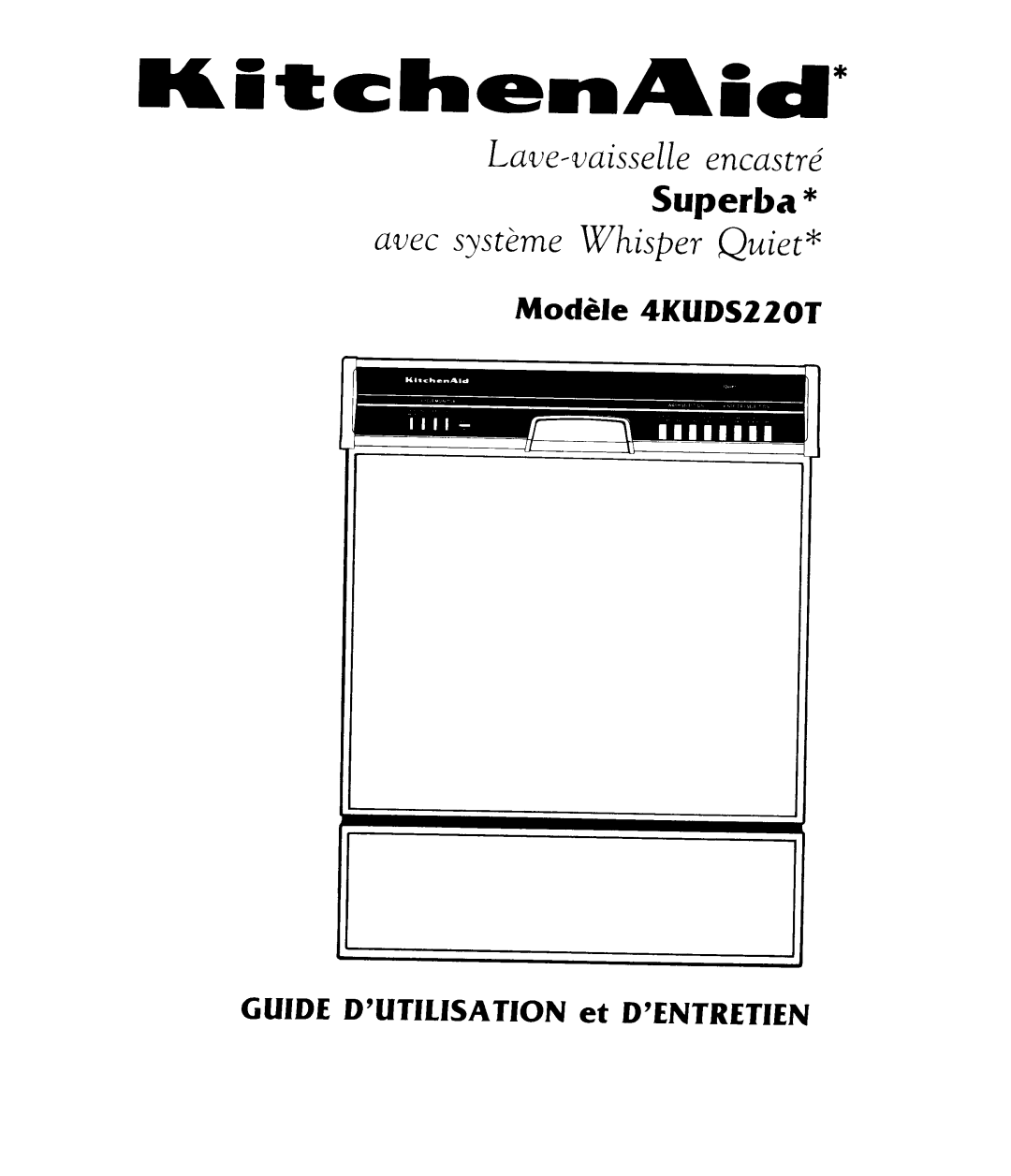 KitchenAid 4KUDS220T manual 