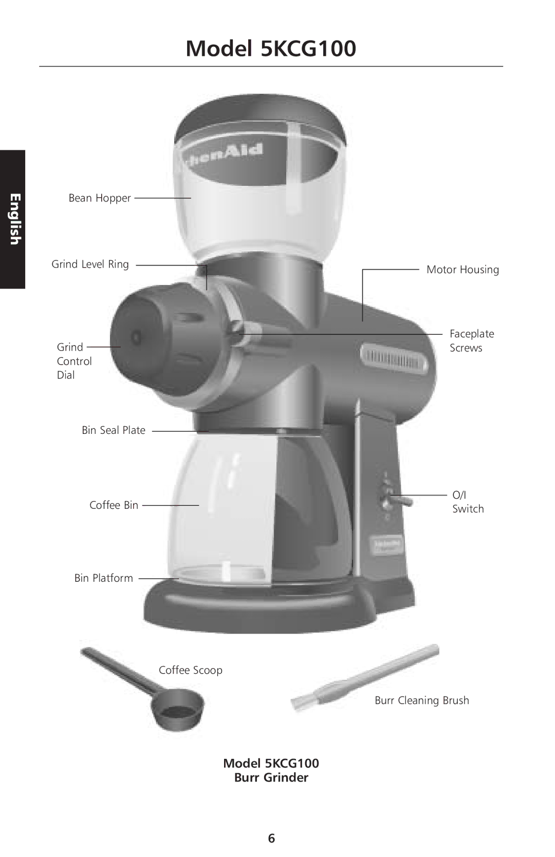 KitchenAid manual Model 5KCG100 