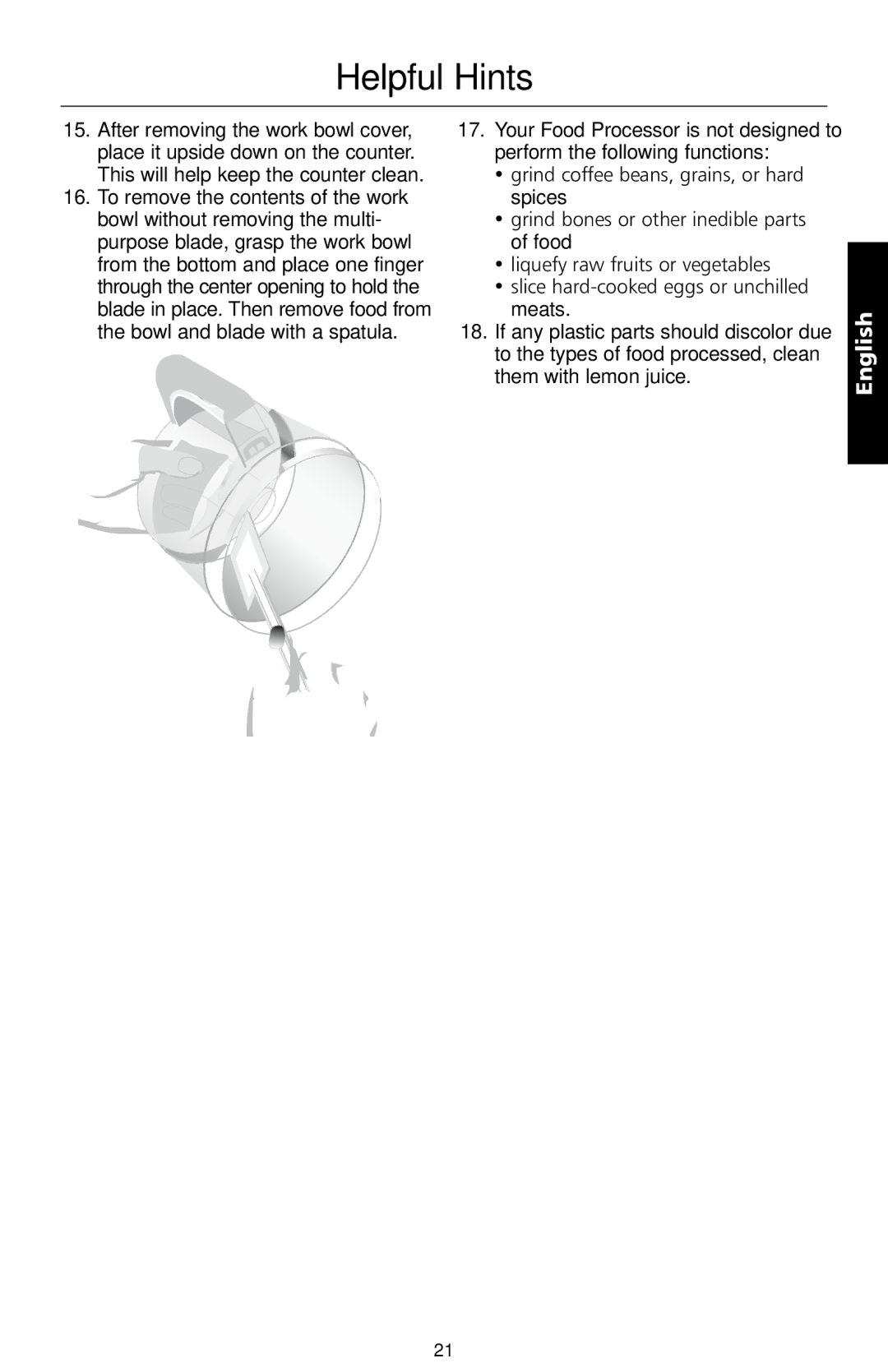 KitchenAid 5KFPM776, 5KFPM775, 5KFPM771 manual Helpful Hints 