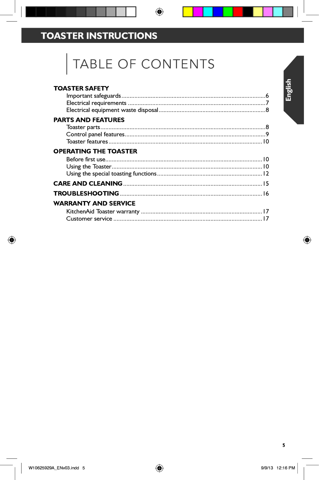 KitchenAid 5KMT421, 5KMT221 manual Table of Contents 